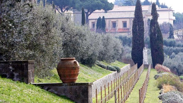 The gardens of the Pontifical residence of Castel Gandolfo.