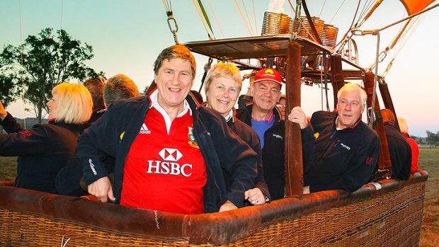 British and Irish Lions fans celebrate their team's victory on Sunday with a Hot Air Balloon Brisbane flight.