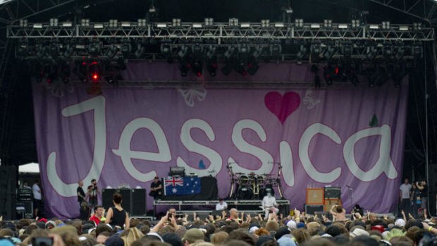 Limp Bizkit's dedication to Jessica Michalik at Soundwave Music Festival at Sydney Olympic Park last year.