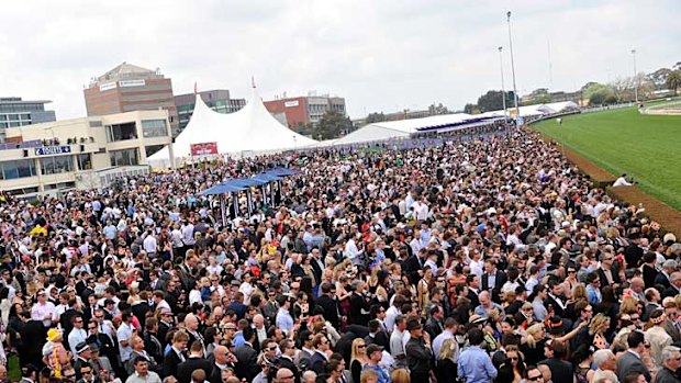 Crowd members at the Caulfield Guineas experienced network trouble with Telstra.