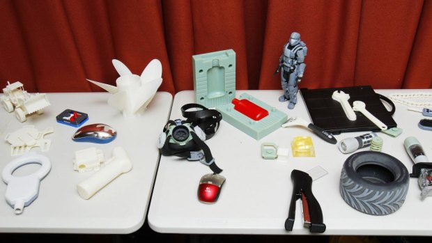 Objects made using a 3D printer.