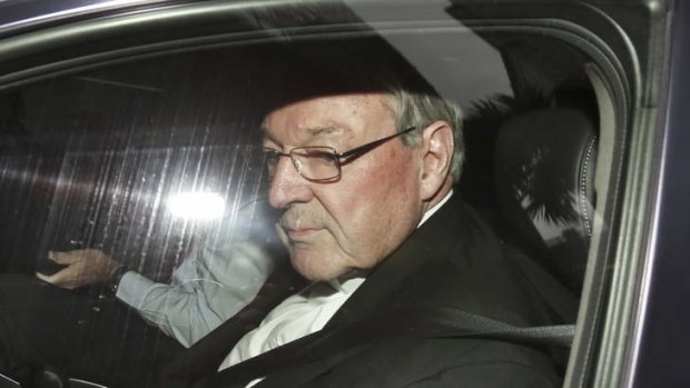 Cardinal George Pell arrives at the child abuse Royal Commission in Sydney.