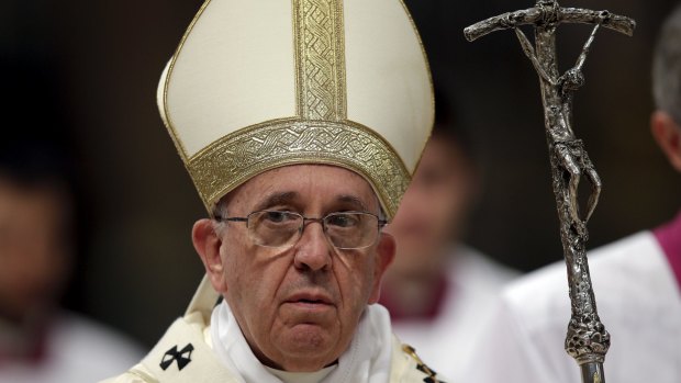 Global warmers beware... Pope Francis warned those in powerful positions they must preserve the environment and help feed the world's population at a mass in Saint Peter's basilica at the Vatican.