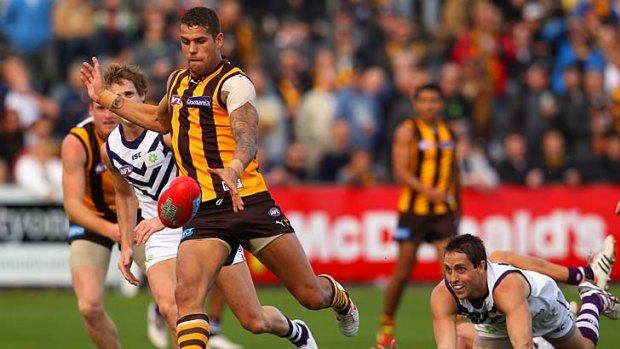 Buddy Franklin and Hawthorn ran roughshod over the Dockers in the first half in Launceston on the weekend.