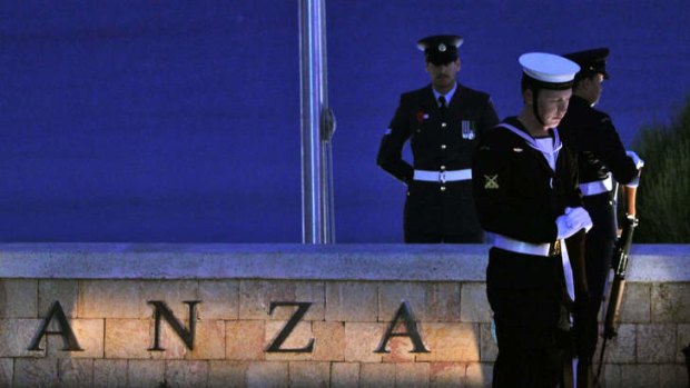 Australians and New Zealanders take part in a moving dawn service, part of Anzac Day commemorations early at Gallipoli on April 25, 2012.