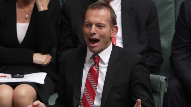 In a tough spot ... Opposition Leader Tony Abbott.
