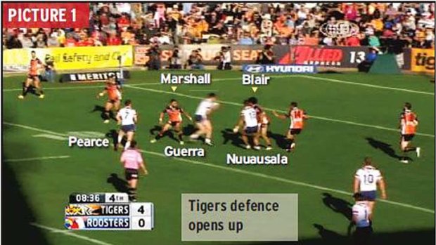 Tigers defence opens up.