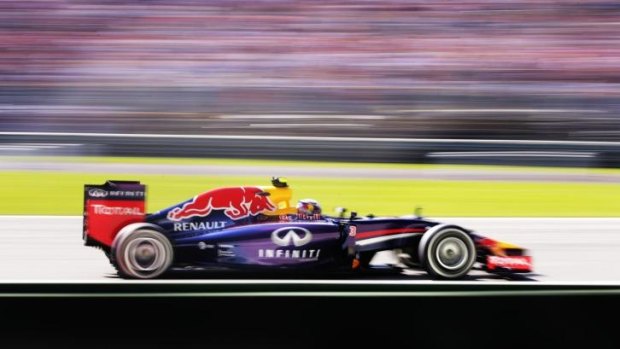Daniel Ricciardo drives during practice.