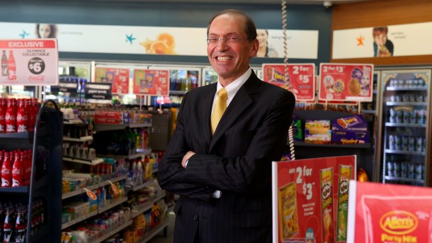 Caltex CEO  Julian Segal  in one of the Caltex convenience stores.