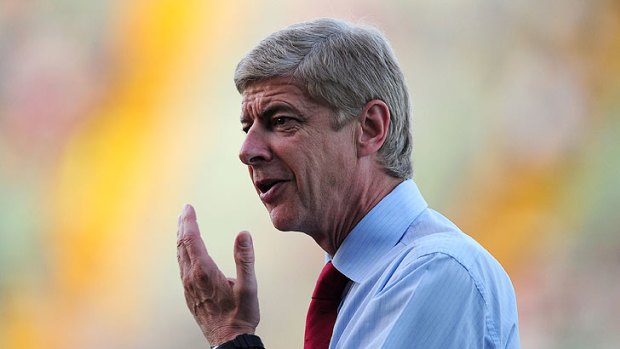 Frustrated: Arsenal manager Arsene Wenger.