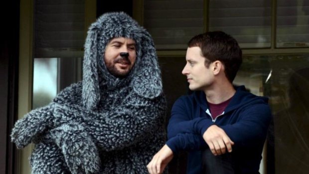 Secret revealed ... Why Ryan (Elijah Wood) can speak to Wilfred (Jason Gann). 