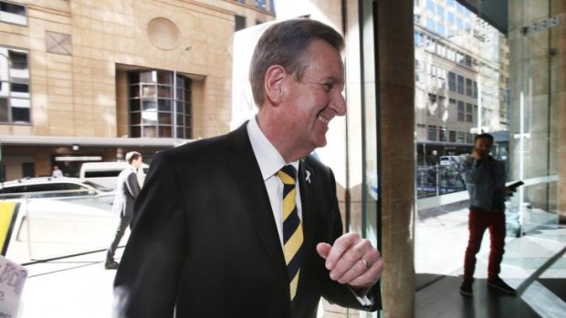 Former premier Barry O'Farrell arrives at ICAC to give evidence.