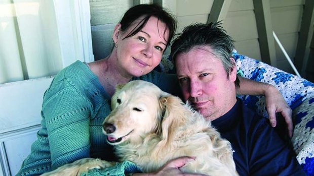 Happy man: Jeremy Oxley with wife Mary. The Sunnyboys guitarist is the focus of a documentary on his recovery from isolating illness.