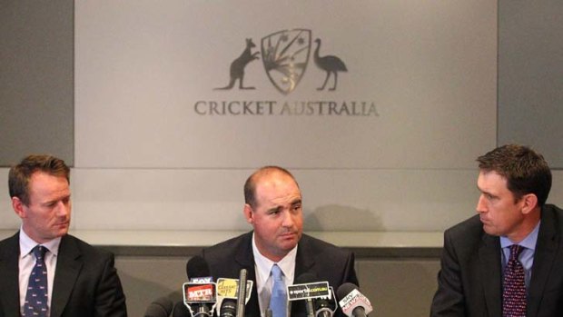 Mickey Arthur (centre) &#8230; first task is beating New Zealand.