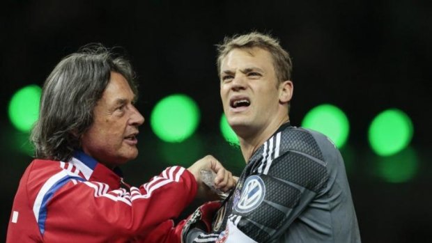 Goalkeeper Manuel Neuer, right, was also injured in the Germany Cup final.