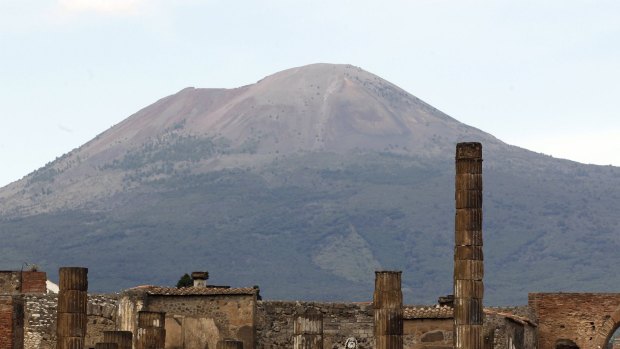 The ancient archaeological site of Pompeii.