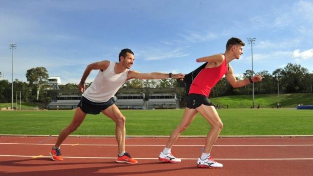 Paralympic athlete Michael Roeger, left,  has qualified for the 1500m nationals and will also be competing against his coach Philo Saunders.