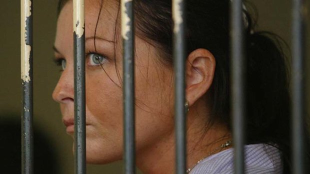 Schapelle Corby in an Indonesian cell.