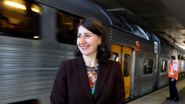 Taking the credit for recent transport initiatives: NSW Transport Minister, Gladys Berejiklian.