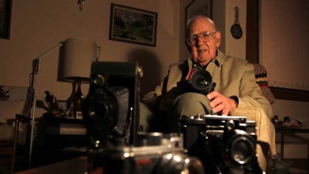 ''You never became immune to it'' &#8230;  John Snowden with some of his old cameras.