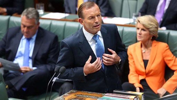 'First of all, Mr Abbott, the gender imbalance in your government is truly shocking.'