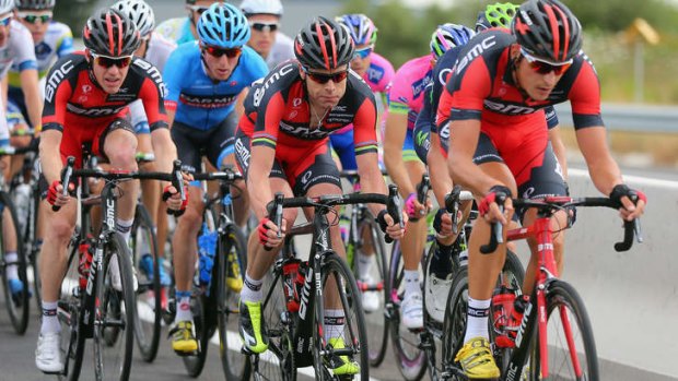 Cadel Evans has lost time to his general classification rivals after the team time trial on Tuesday.