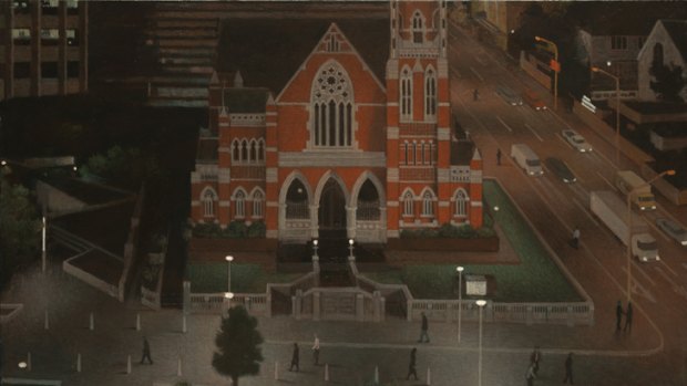 Albert Street church at night, 2011, by Robert Brownhall.