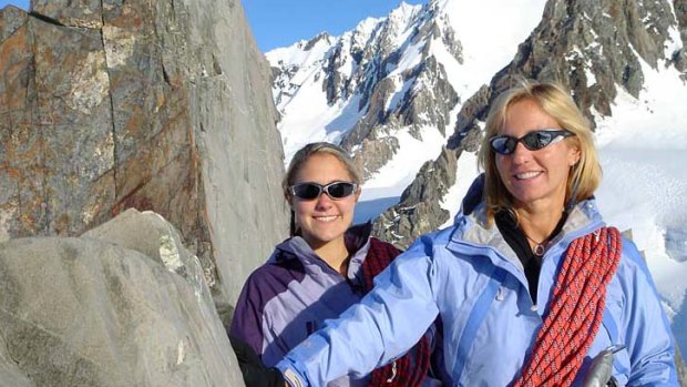 Mountain mum ... daughter Nikki and Cheryl Bart climbed Everest in 2008.