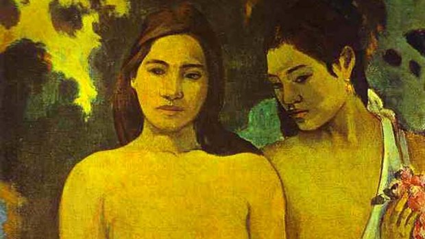 Detail from Paul Gauguin's <i>Two Tahitian Women</i>.