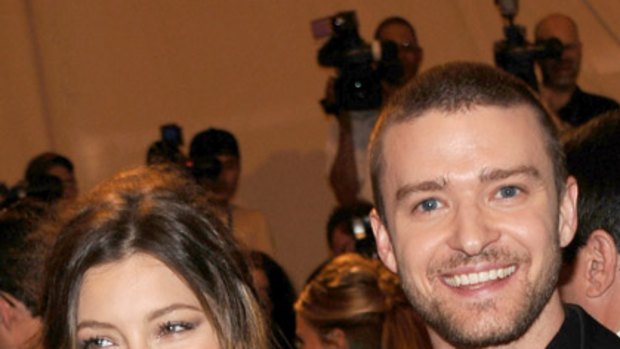 No woman as good as Mum ... Justin Timberlake and Jessica Biel.