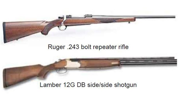 The firearms stolen are similar to these.