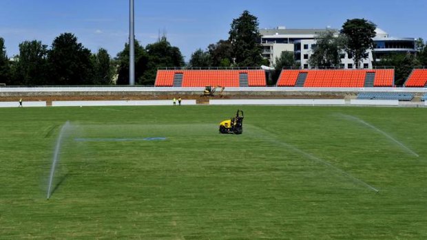 The new-look Manuka Oval is set to be a sell-out for the PM's XI clash with England.
