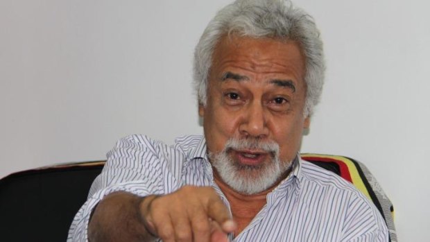 East Timor's Prime Minister Xanana Gusmao in his office in Dili: "We are fighting for our sovereignty.''