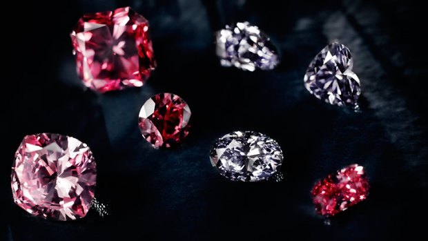 Pink diamonds from Argyle's 2012 collection.