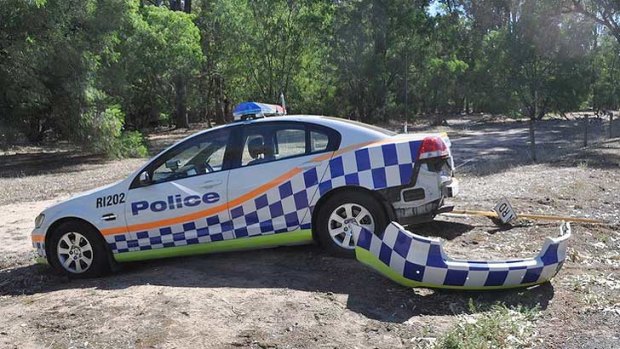 The pursuit ended when the stolen vehicle rammed a Busselton police vehicle, causing it to spin off the road and crash.