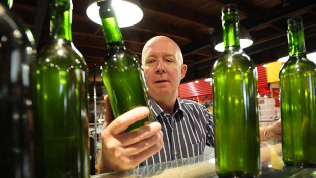 Are you hungry? Mark Gleeson from the Providore with some bottled olive oil.