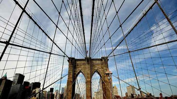 Brooklyn Bridge with a New Yorker.