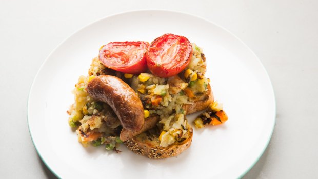 The food at Galleon, such as bubble  and squeak with sausage, is prepared carefully but with little flourish.