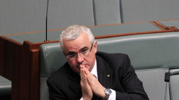 Kingmaker ... Andrew Wilkie sided twice with the opposition in its attempts to embarrass the government.