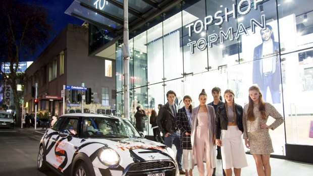 A Topshop pit stop: The clothing retailer forged an allegiance with the chauffering app Uber and Mini Cooper to get shoppers to its city store.