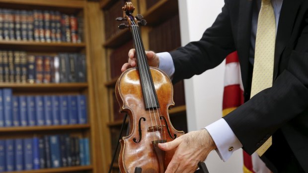 The Ames Stradivarius violin, which was stolen in 1980 from the late virtuoso violinist Roman Totenberg.