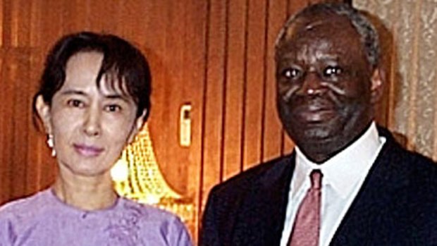 Common causes . . . democracy leader Aung San Suu Kyi with   Ibrahim Gambari on the envoy's visit to Rangoon in 2006.
