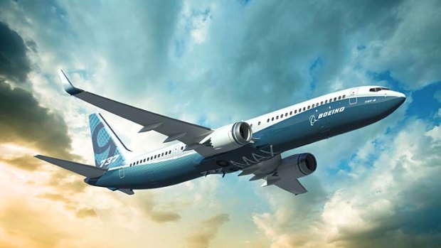 An artist's rendering of the Boeing 737 MAX.