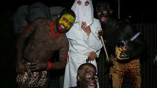 An African-themed 21st birthday party thrown by Australian Olivia Mahon was criticised widely online after attendees painted themselves black.