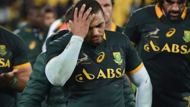 Bryan Habana shows the agony of defeat.