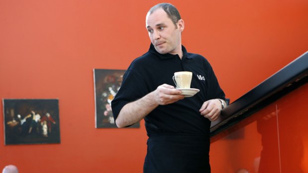 Michael Garnham, who suffers from depression and schizophrenia, finds his job at Madcap cafe a   "life-changing" experience.