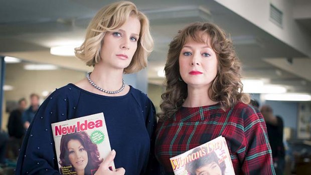 Rivals ... Rachel Griffiths, left, and  McElhinney in  Magazine Wars.