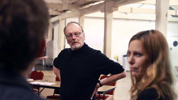 Parental guidance ... John and Lucy Bell during rehearsals for <em>The Duchess of Malfi</em>.