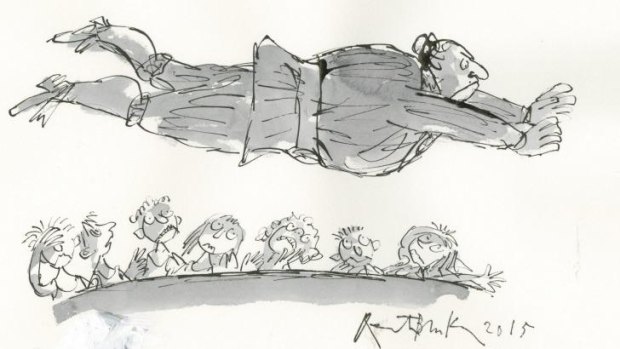 Quentin Blake's new illustration of a great Roald Dahl villain