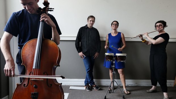 Ensemble Offspring: (from left) David Moran, Juan Felipe Waller, Claire Edwardes and Lamorna Nightingale. 